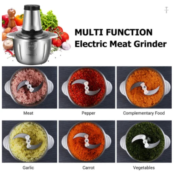 Processador de Alimentos Elétrico 2L 110V – Potência e Praticidade na Sua Cozinha!