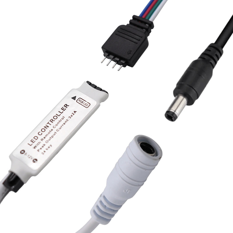 Fita LED RGB 5 Metros  Com Controle Remoto e Fonte 12v Bivolt