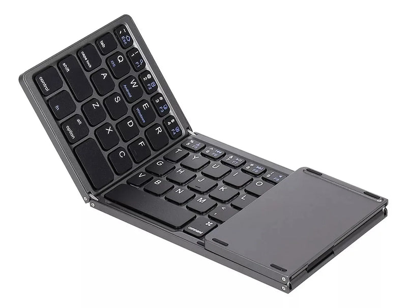 Teclado TouchPad Bluetooth Sem Fio – Mini, Dobrável e Portátil
