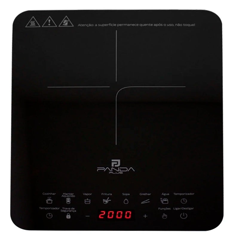 Cooktop de Indução Portátil Panda Plus 1 Boca – Moderno, Rápido e Seguro!
