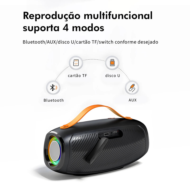 Caixa de Som Bluetooth Portátil COIBEU EBS-610 – IPX5, Potente e Compacta!
