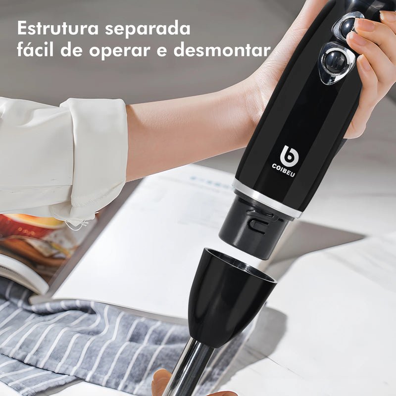 Mixer Power Inox 5 em 1 Coibeu – 600W de Potência e Versatilidade Profissional!