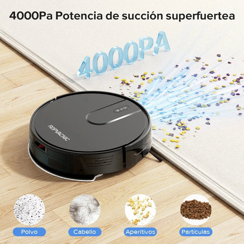 Robô Aspirador, Aspira e Passa Pano Inteligente ROPVACNIC S1