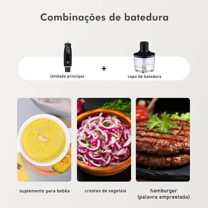 Mixer Power Inox 5 em 1 Coibeu – 600W de Potência e Versatilidade Profissional!