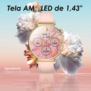 Smartwatch Feminino AURAFIT ELLA 2 – Elegância, Saúde e Conectividade em um só Relógio!