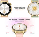 Smartwatch Feminino AURAFIT ELLA 2 – Elegância, Saúde e Conectividade em um só Relógio!