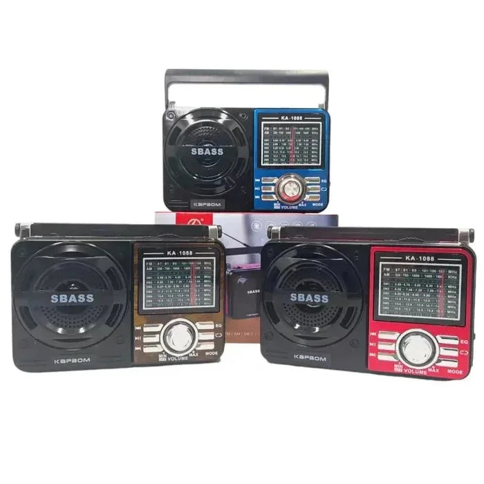 Caixinha de Som /Rádio AM/FM Retrô Vintage Kapbom KA-1088 – Com Lanterna, USB e Bluetooth
