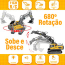Escavadeira de controle remoto Veículos de construção RC com luzes e sons, presente para crianças .
