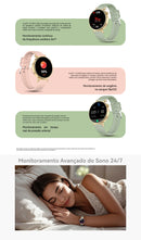 Smartwatch Feminino AURAFIT ELLA 2 – Elegância, Saúde e Conectividade em um só Relógio!