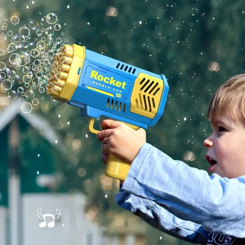 Máquina / Pistola de Bolhas de Sabão 40 Furos – Brinquedo Infantil Portátil