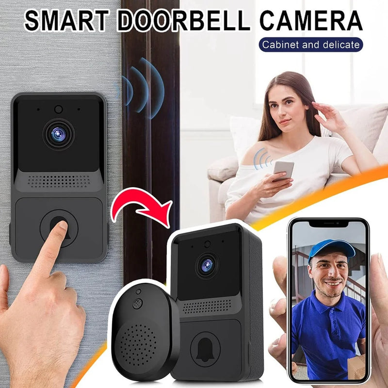 Campainha Câmera Wi-Fi Sem Fio Inteligente – Interfone de Áudio e Monitoramento Remoto