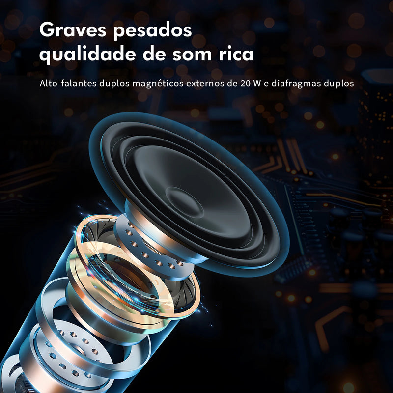 Caixa de Som Bluetooth Portátil COIBEU EBS-610 – IPX5, Potente e Compacta!