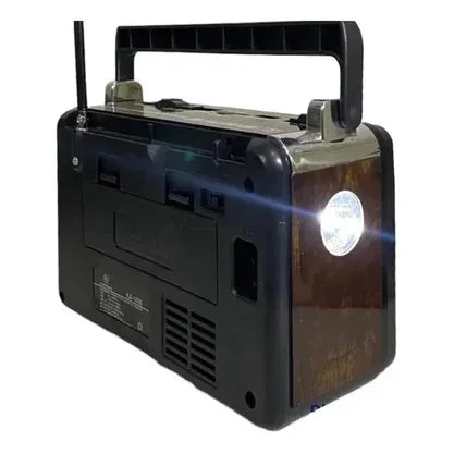 Caixinha de Som /Rádio AM/FM Retrô Vintage Kapbom KA-1088 – Com Lanterna, USB e Bluetooth