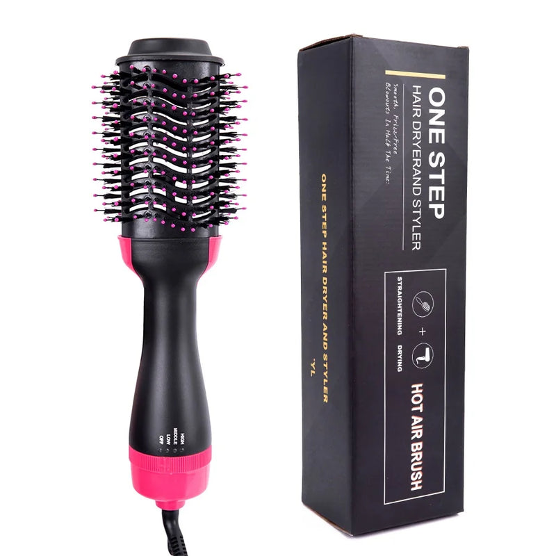 Escova Secadora Modeladora AliLeader 2 em 1 – Secagem, Alisamento e Volume em um Só Passo!
