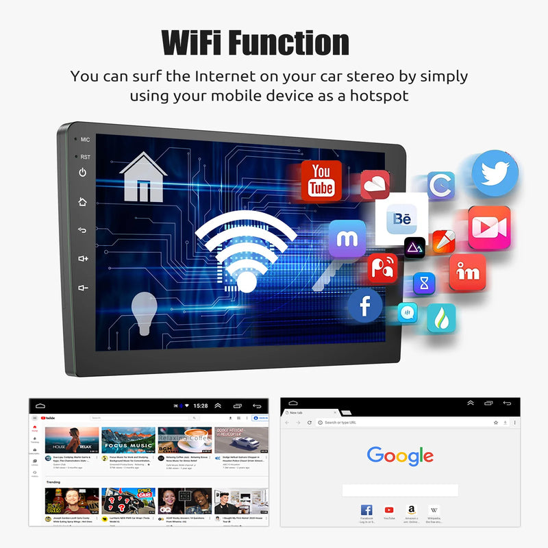 Central Multimídia ESSGOO CarPlay, Android Auto, GPS, Wi-Fi e Tela Touch 7” / 9” / 10” — Universal