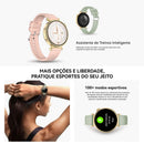 Smartwatch Feminino AURAFIT ELLA 2 – Elegância, Saúde e Conectividade em um só Relógio!