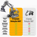 Escavadeira de controle remoto Veículos de construção RC com luzes e sons, presente para crianças .