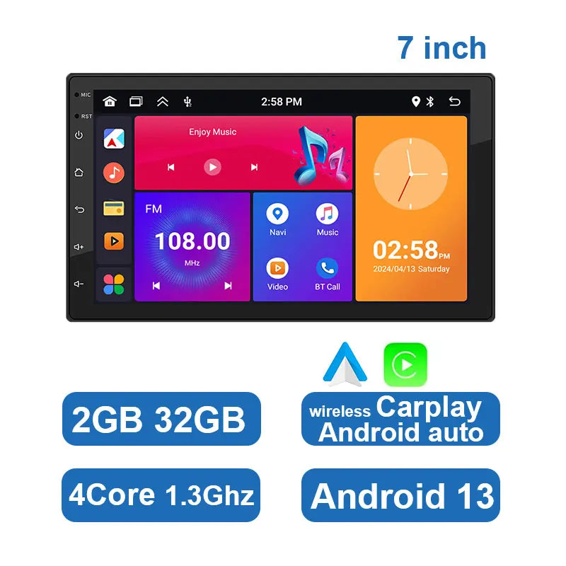 Central Multimídia ESSGOO CarPlay, Android Auto, GPS, Wi-Fi e Tela Touch 7” / 9” / 10” — Universal
