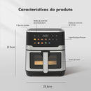 Fritadeira Elétrica Airfryer Digital 7L 127v Coibeu 1700w