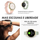 Smartwatch Feminino AURAFIT ELLA 2 – Elegância, Saúde e Conectividade em um só Relógio!