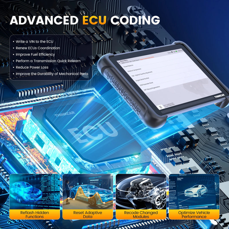 Scanner Automotivo THINKCAR THINKSCAN 689BT – Scanner OBD2 Profissional com Tela Touch de 8" e Atualização Vitalícia