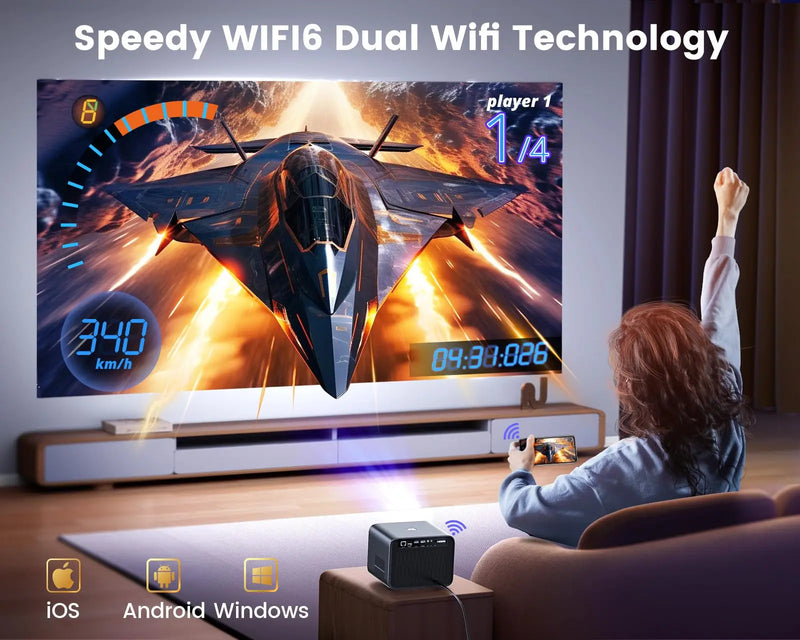 Projetor Wimius K9 4K – Cinema em Casa com Qualidade Incrível!