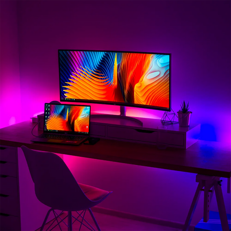 Fita LED RGB 5 Metros  Com Controle Remoto e Fonte 12v Bivolt