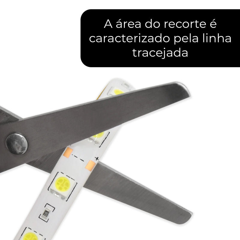 Fita LED RGB 5 Metros  Com Controle Remoto e Fonte 12v Bivolt