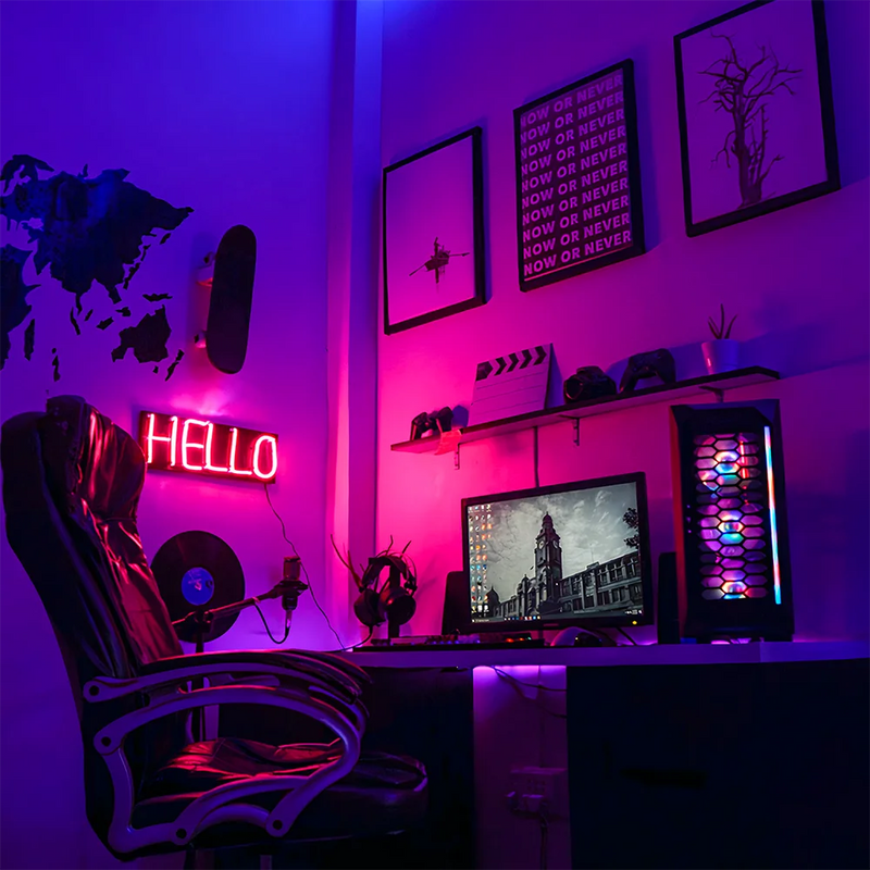 Fita LED RGB 5 Metros  Com Controle Remoto e Fonte 12v Bivolt