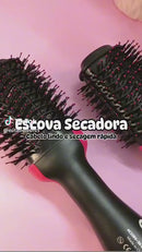 Escova Secadora Modeladora AliLeader 2 em 1 – Secagem, Alisamento e Volume em um Só Passo!